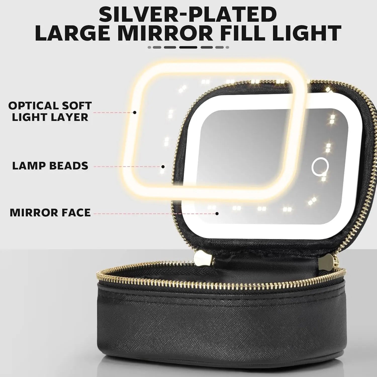 Mini LED Travel Makeup case