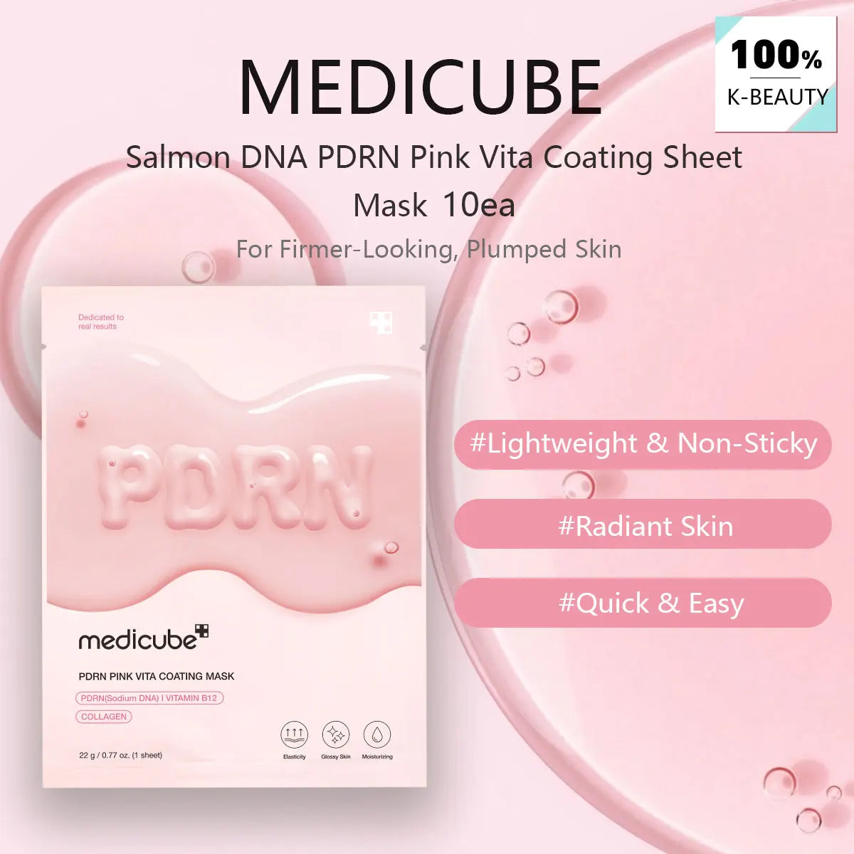 Medicube Salmon DNA PDRN Sheet Mask 10 Pack